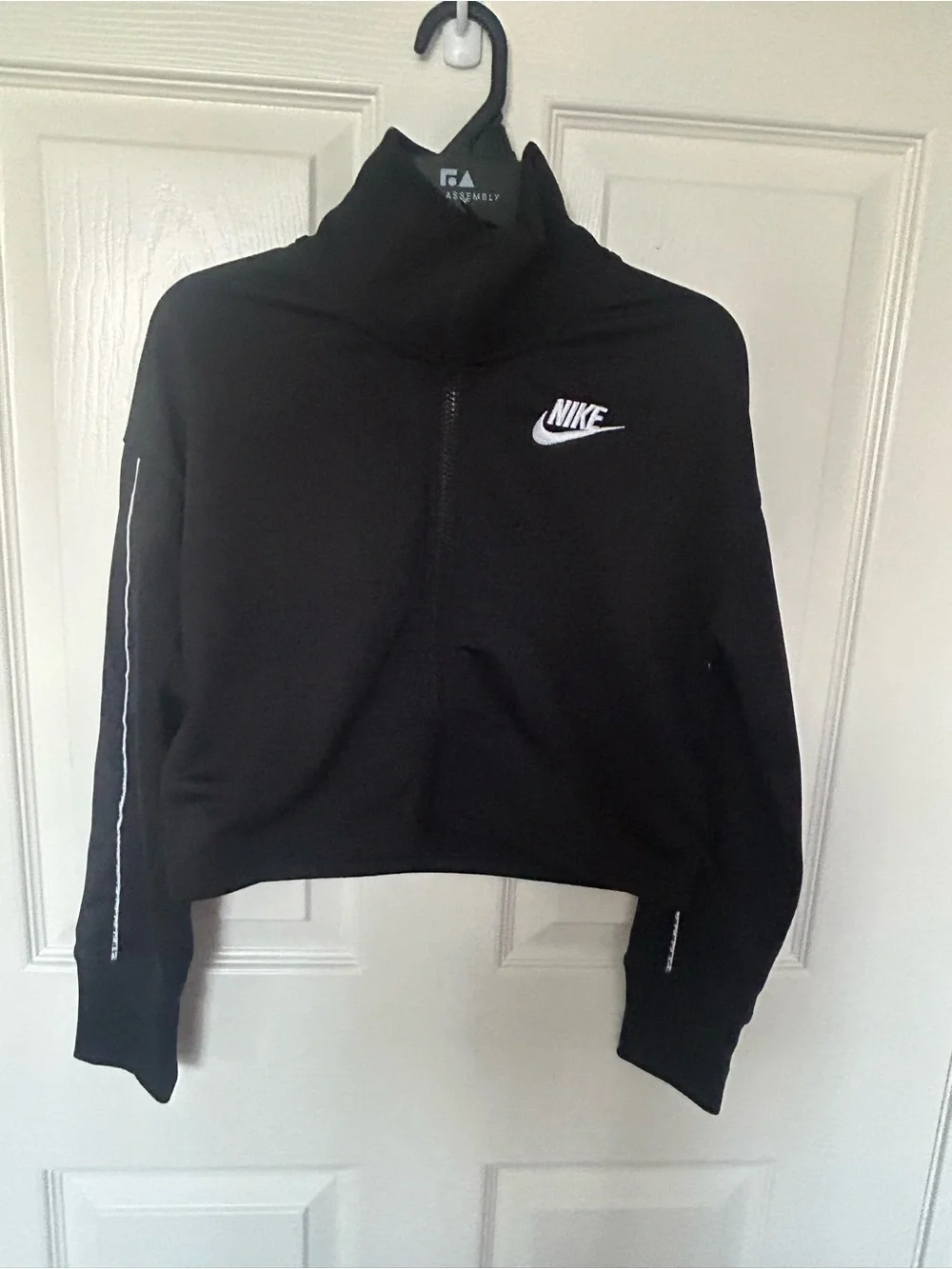 Nike Black Track Jacket and Pants with White Swoosh